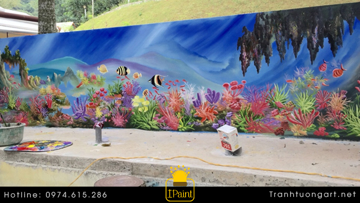 Vẽ tranh tường đại dương đẹp (tranhtuong24h.com)