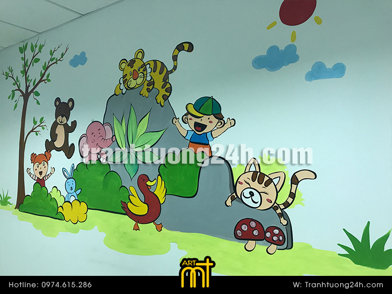 Vẽ tranh tường Bệnh viện Vinmec