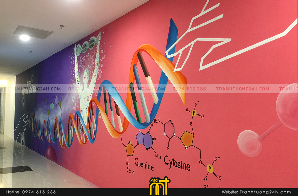tranh văn phòng viện công nghệ ADN